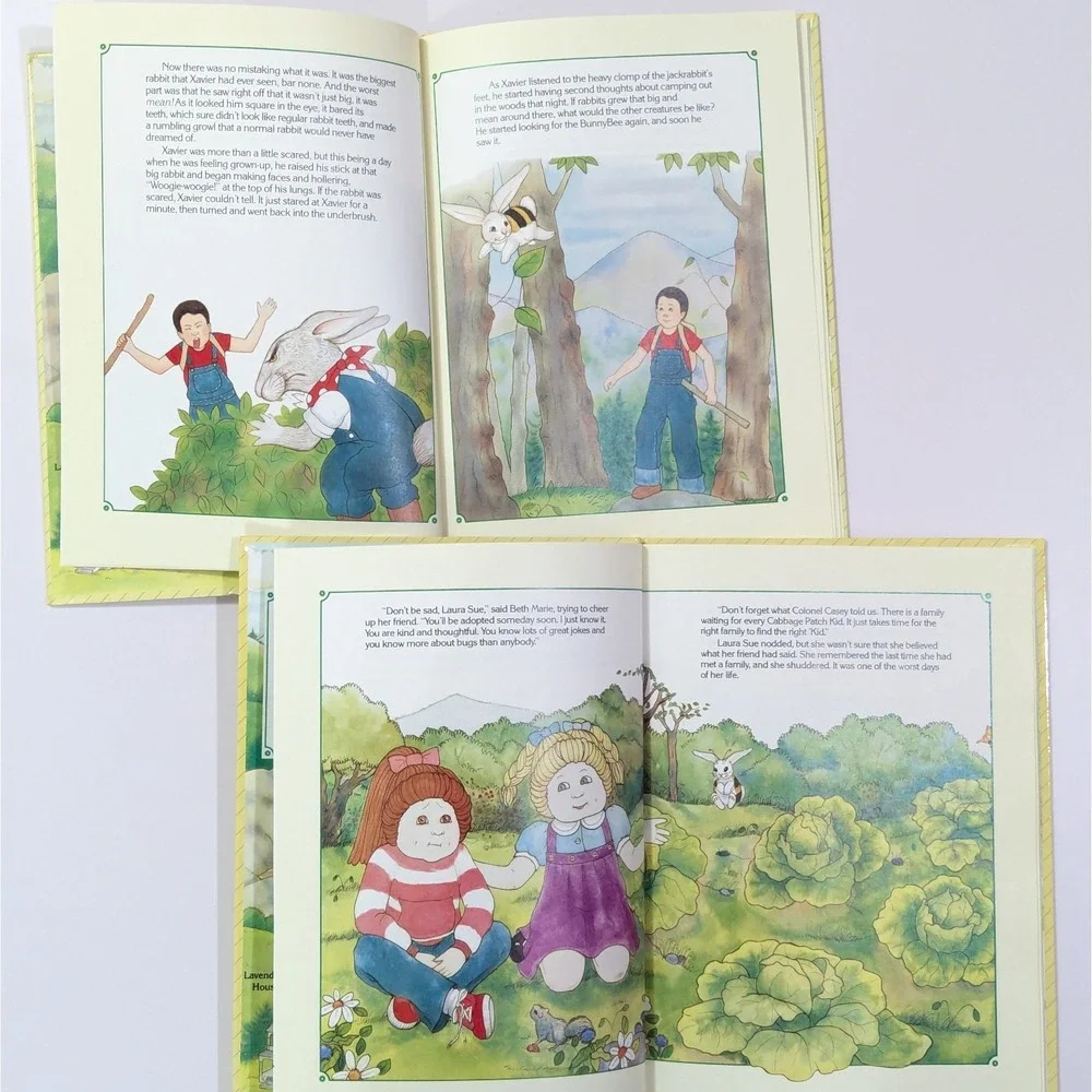 Lot of 3 Vintage CABBAGE PATCH KIDS 1984 Parker Bros. Hardcover Children's Books